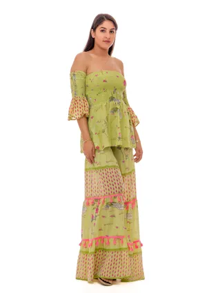 1119  boho pant and top set