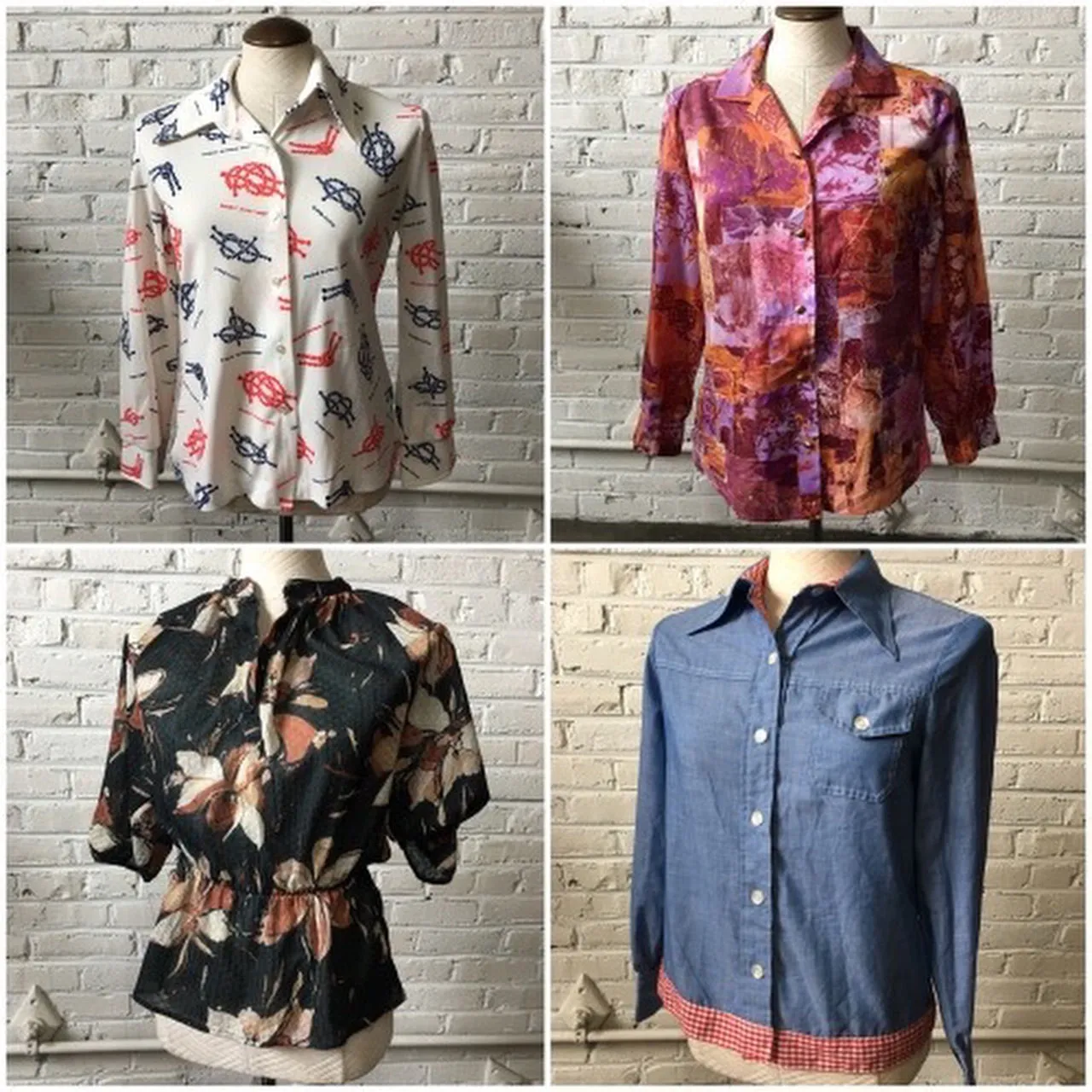 1970s Blouse mix - 6 pieces