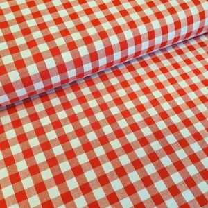 9mm Cotton Gingham - Red