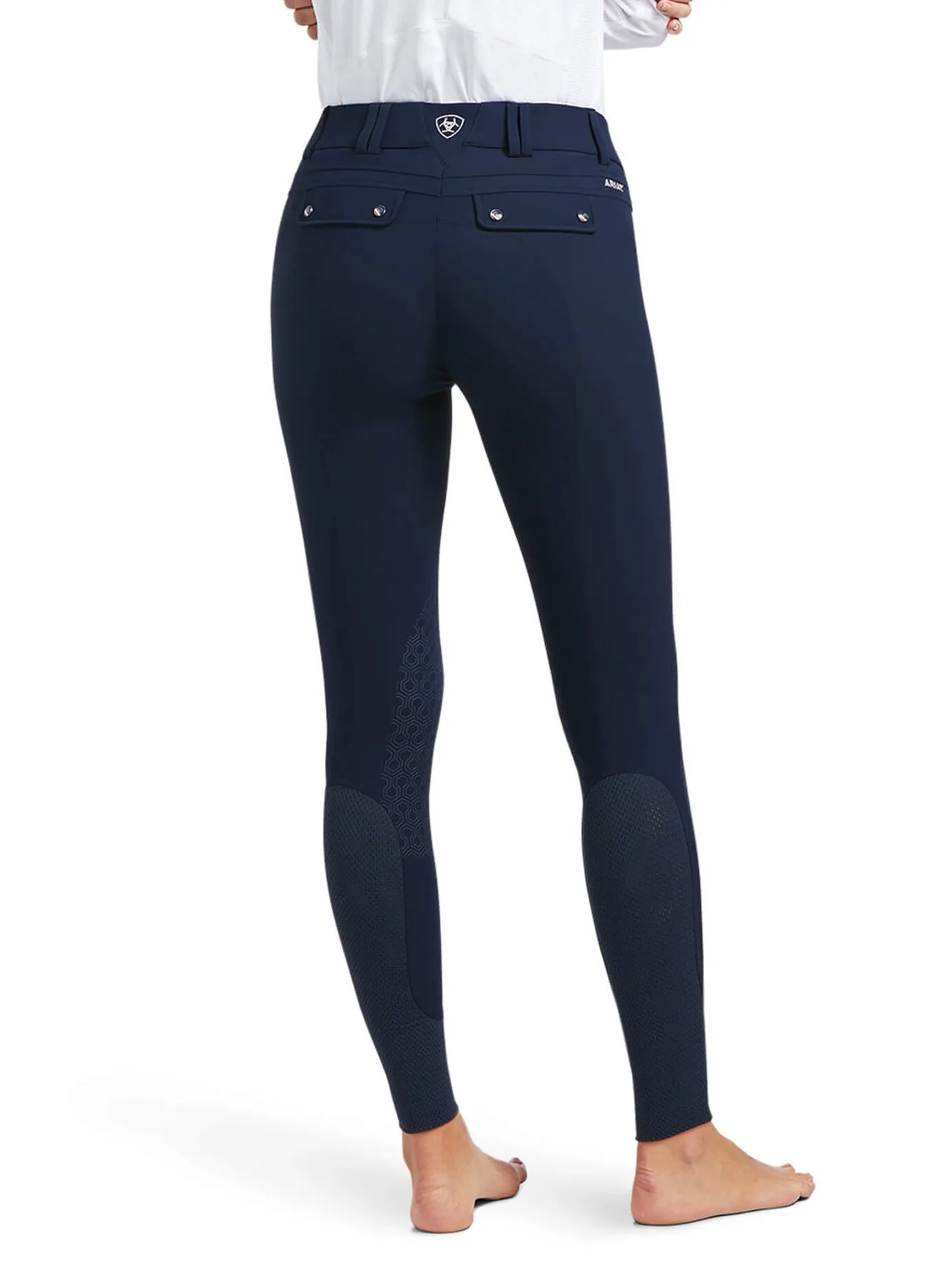 ARIAT Tri Factor Knee Patch Breeches - Womens -  Navy - Size: 34" Reg & Long