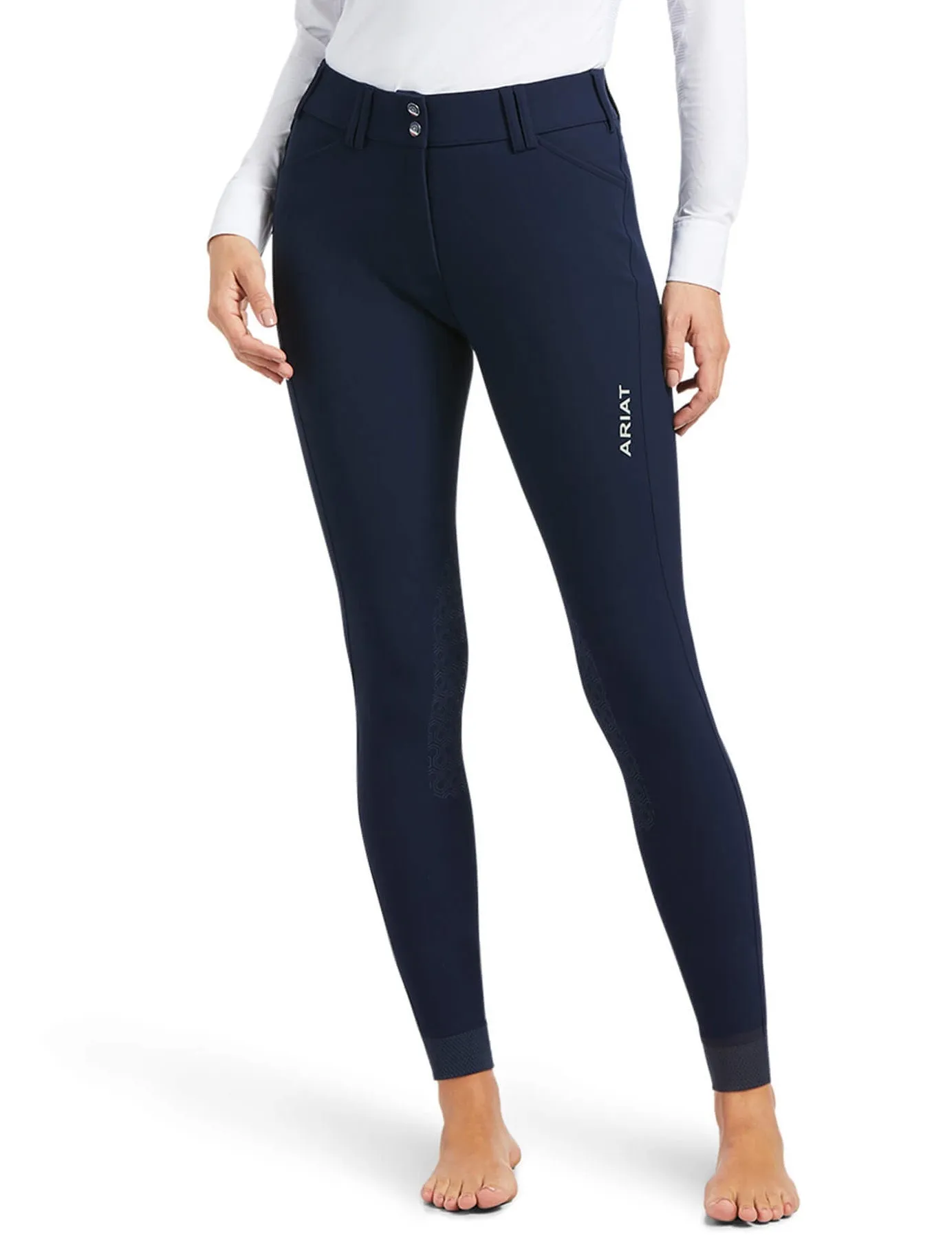 ARIAT Tri Factor Knee Patch Breeches - Womens -  Navy - Size: 34" Reg & Long