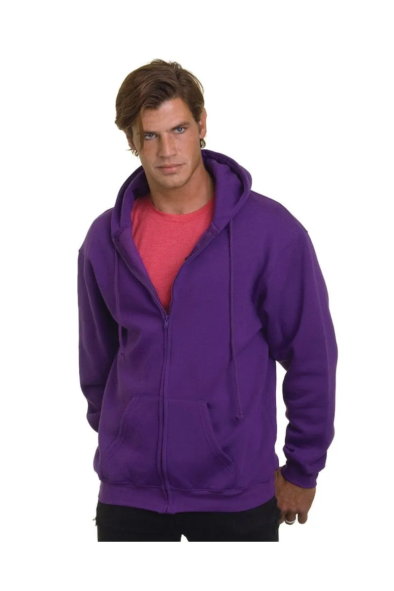 Bayside BA900: Adult  9.5oz., 80% cotton/20% polyester Full-Zip Hooded Sweatshirt