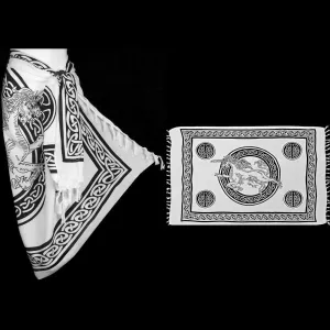 Black and White Celtic Unicorn Sarongs