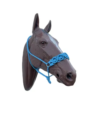 Braided horse halter.