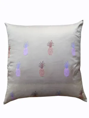 Burmese King Size Square Pillows Beige Pineapple