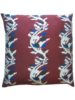 Burmese Silk Pillow Burgundy