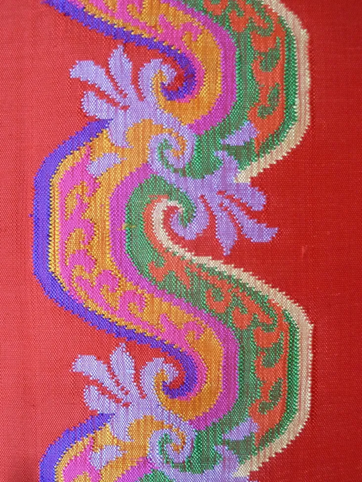 Burmese Silk Pillow Hawaiian Punch