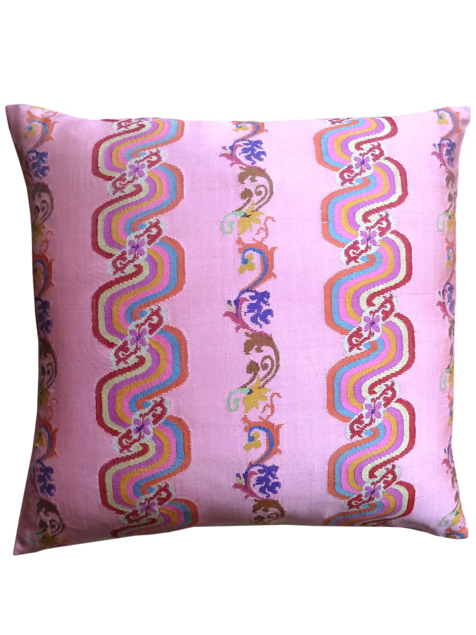 Burmese Silk Pillow Pink