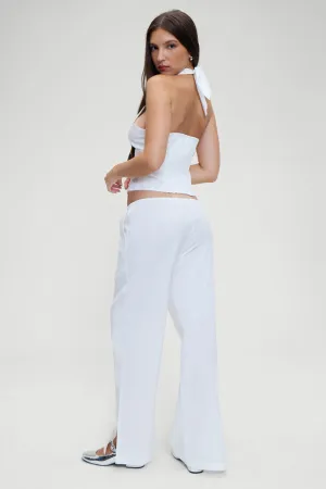 Daisy Low Rise Pant - White