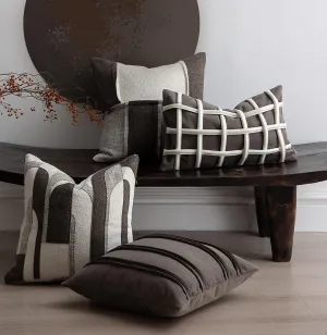 Dark Brown Pillow Set