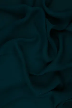 Dark Teal Silk Double Georgette Fabric