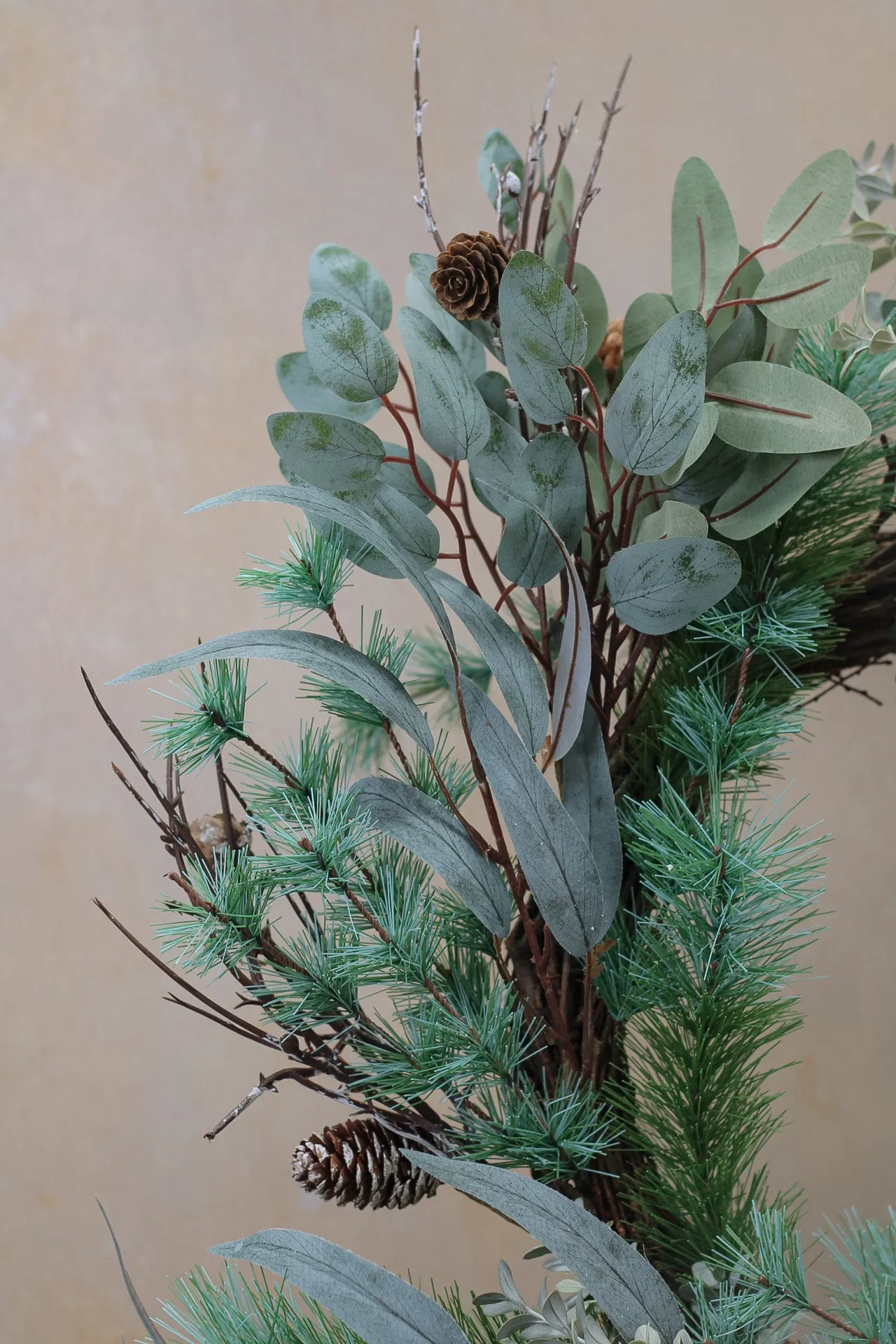 Fir Cones and Green Foliage Wreath