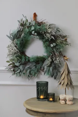 Fir Cones and Green Foliage Wreath