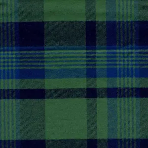 Flannel Fabric By The Yard - GMF1 - Royal Navy & Green