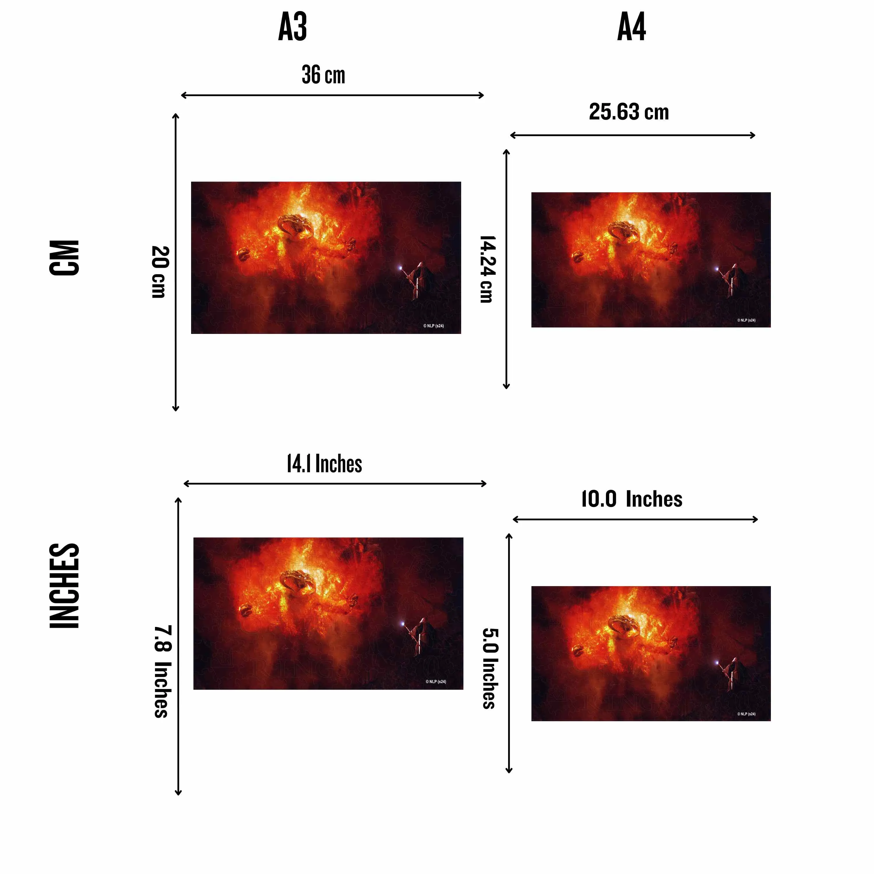 Gandalf Vs Balrog - Wooden Jigsaw Puzzle