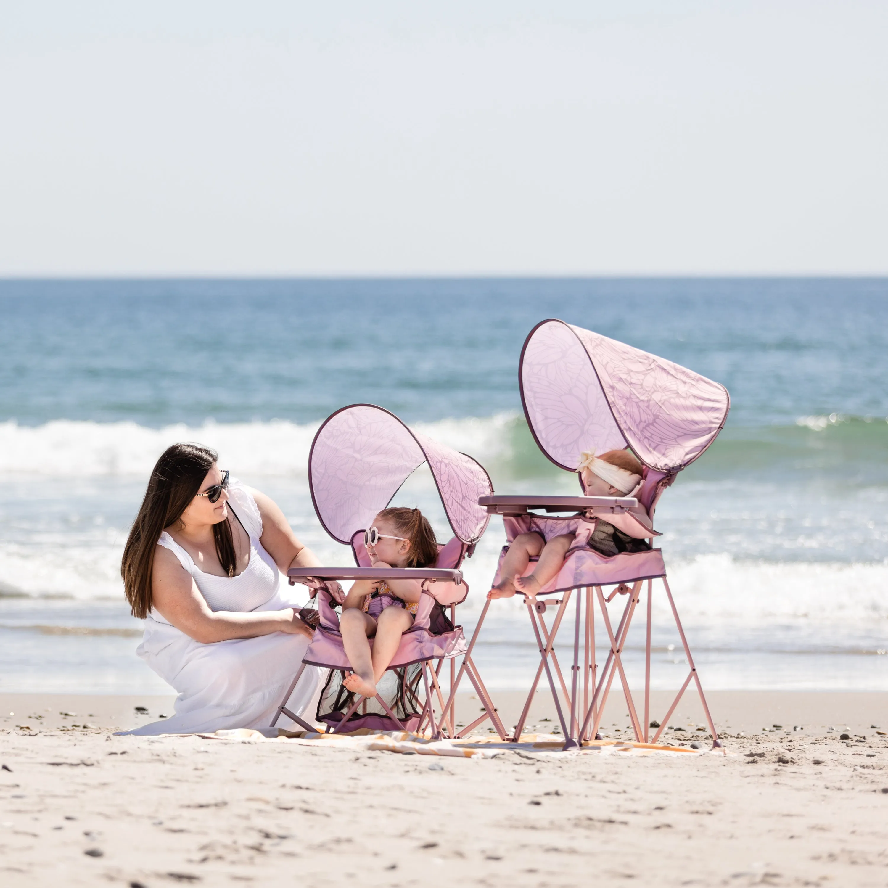 Go With Me® Uplift Deluxe Portable High Chair with Canopy - Canyon Rose