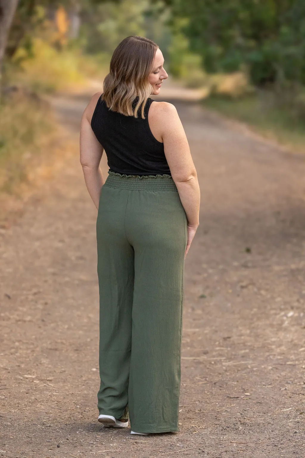 IN STOCK Presley Palazzo Pants - Olive | Women's Wide-Leg Pants FINAL SALE