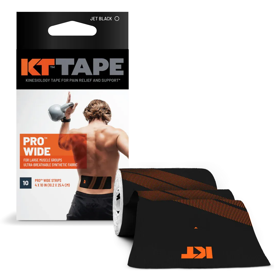 KT Tape Wide Pro - Precut Black Wide