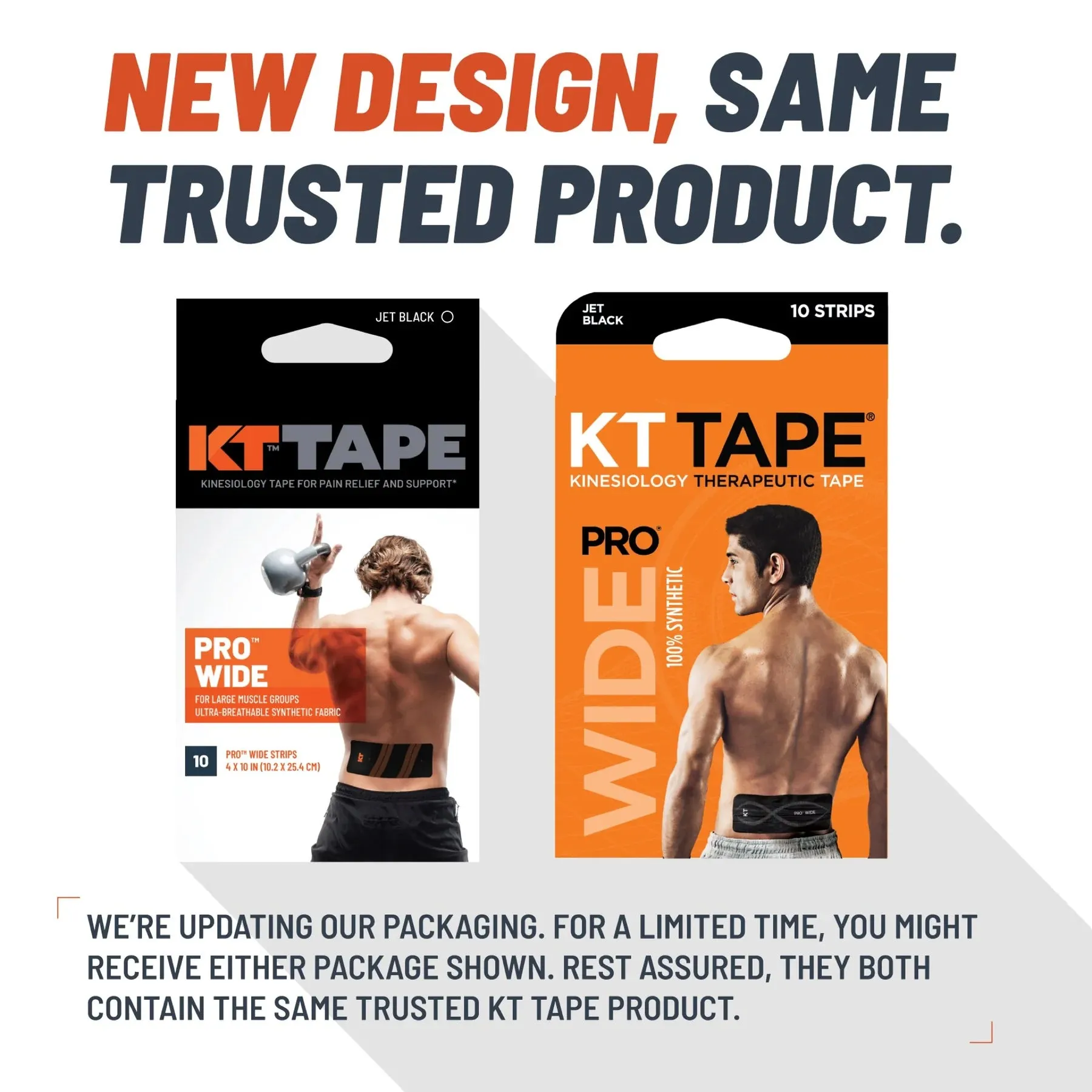 KT Tape Wide Pro - Precut Black Wide