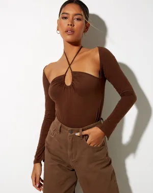 Lasira Bodice in Lycra Cocoa