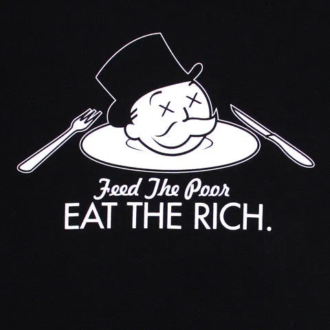 Mens True Eat The Rich T-Shirt Black