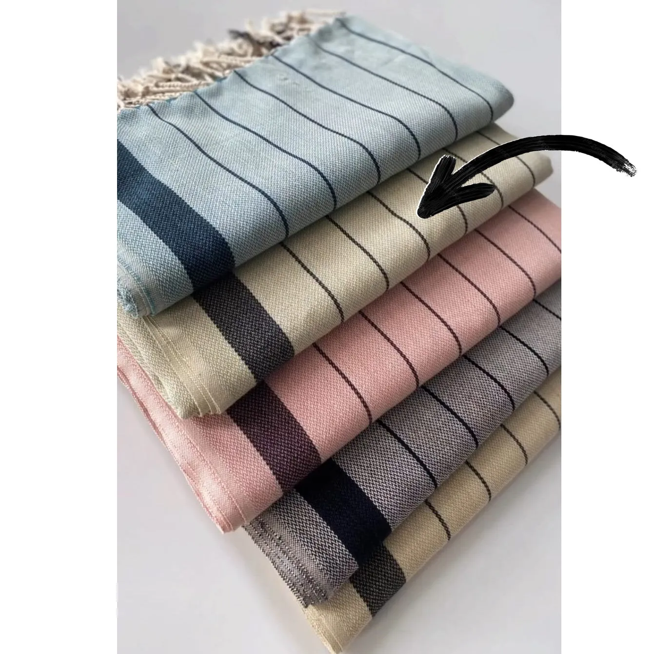 Natural Cotton Hand Woven Turkish Towel Pestemal