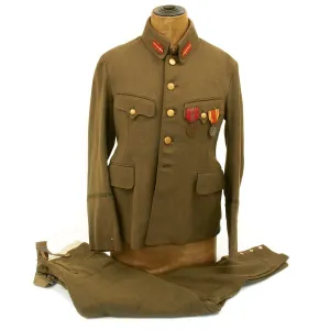 Original Japanese WWII Army Officer Uniform with First National Congress in Manchuria Medal