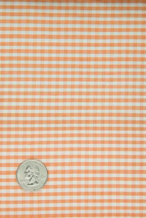 Peach Cobbler Gingham Shantung 635 Fabric