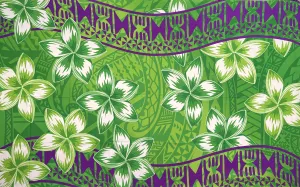 Plumeria Double Border Sarong