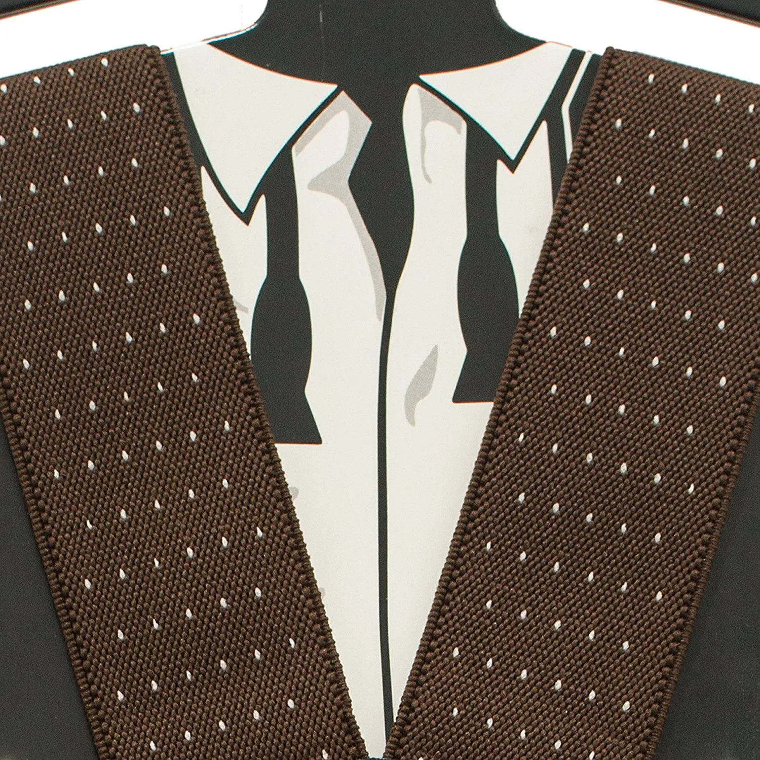 Polka Dots Brown Suspenders