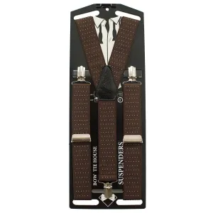 Polka Dots Brown Suspenders