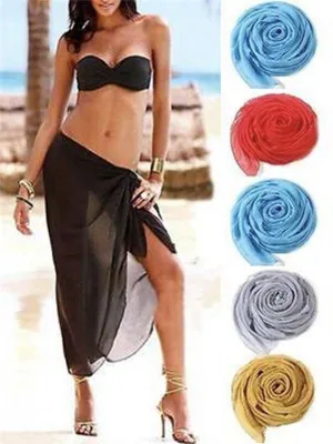 Seven Colors Sexy beach cover up sarong summer bikini cover-ups wrap pareo beach dress skirts towel