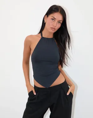 Shalas Halter Top in Jersey Ocean Storm