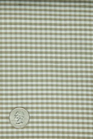 Silver Mink Gingham Shantung 637 Fabric