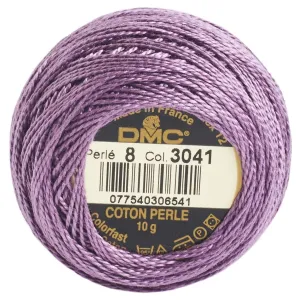 Size 8 Pearl Cotton Ball in Color 3041 ~ Medium Antique Violet