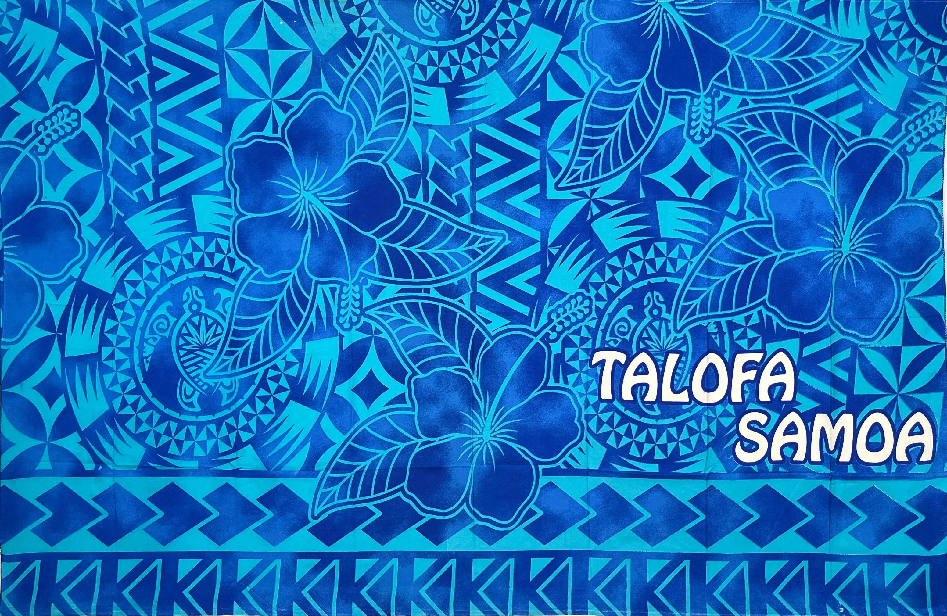 Talofa Samoa Hibiscus Flowers Sarong