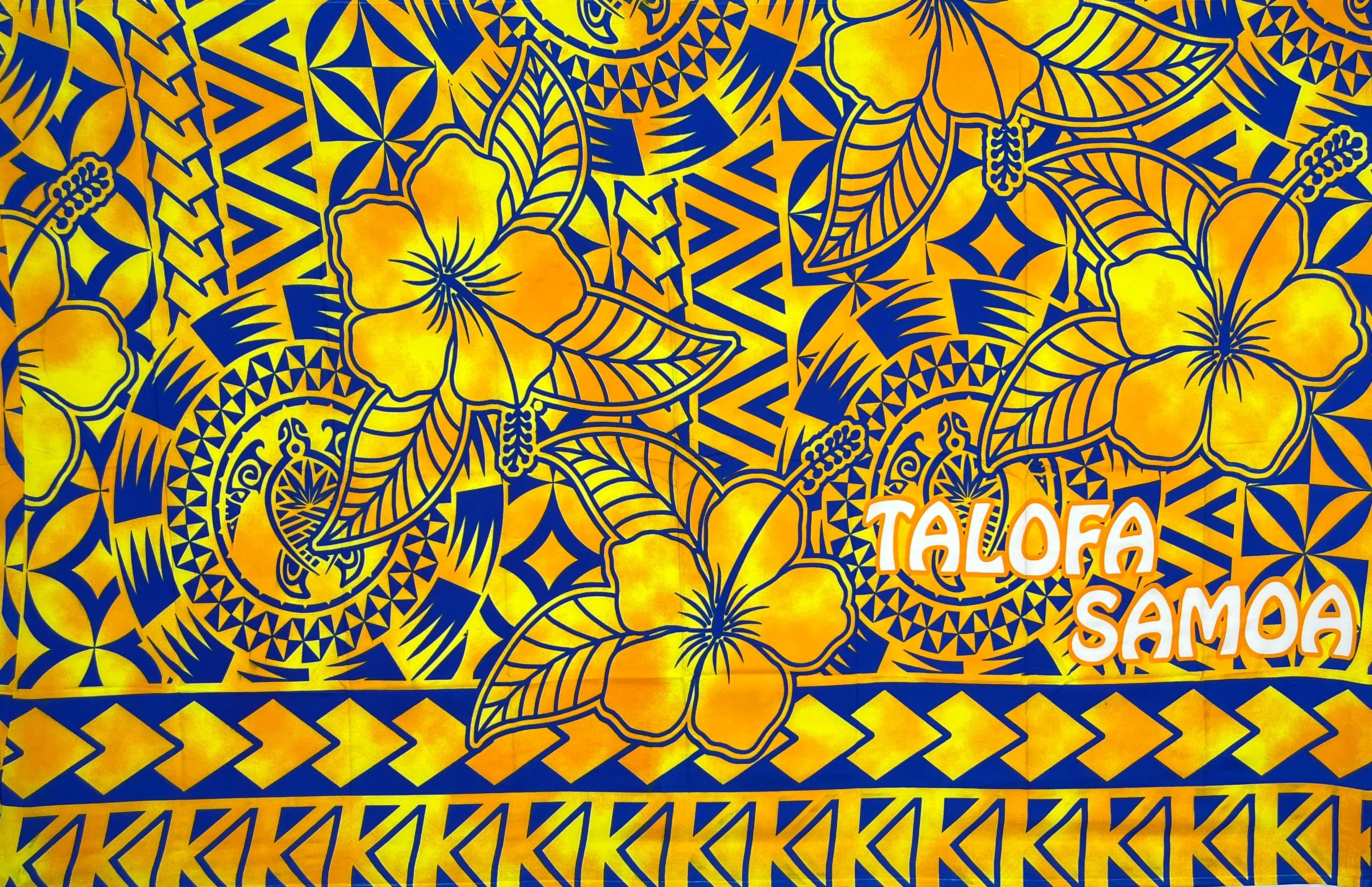 Talofa Samoa Hibiscus Flowers Sarong