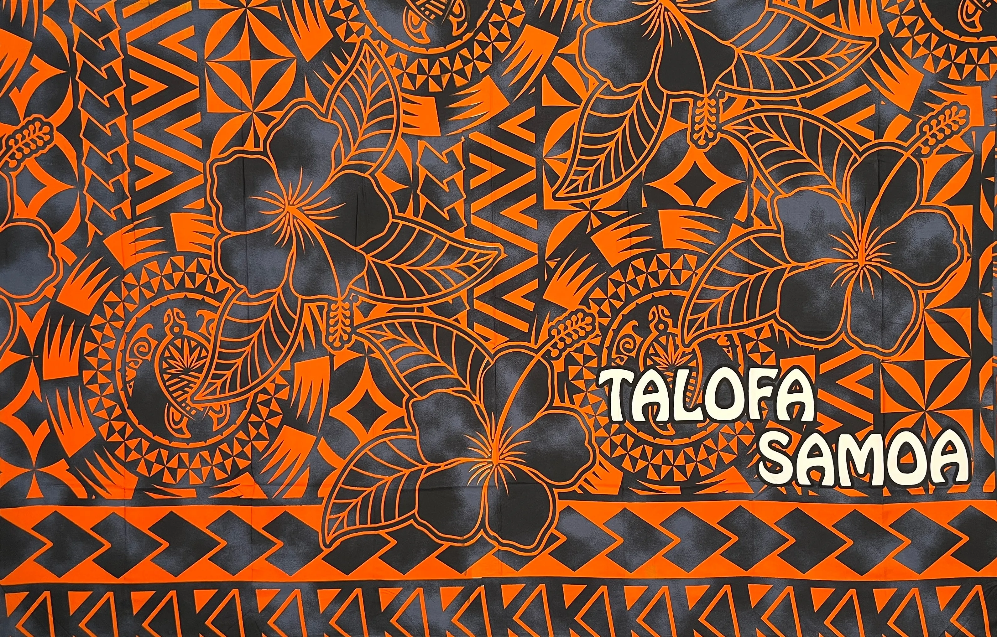 Talofa Samoa Hibiscus Flowers Sarong