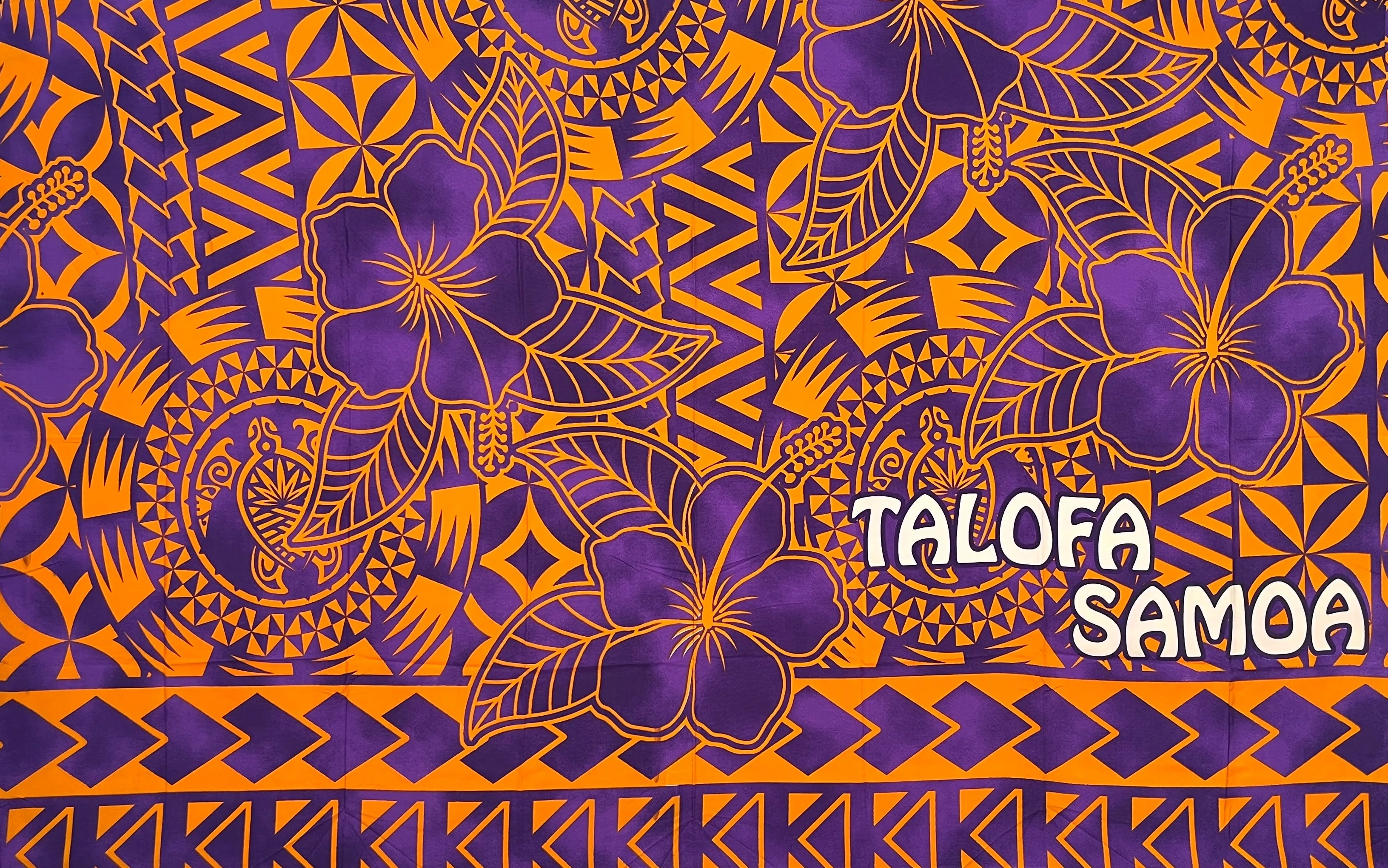 Talofa Samoa Hibiscus Flowers Sarong