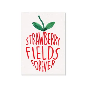 The Beatles Poster - Strawberry Fields Forever Typography