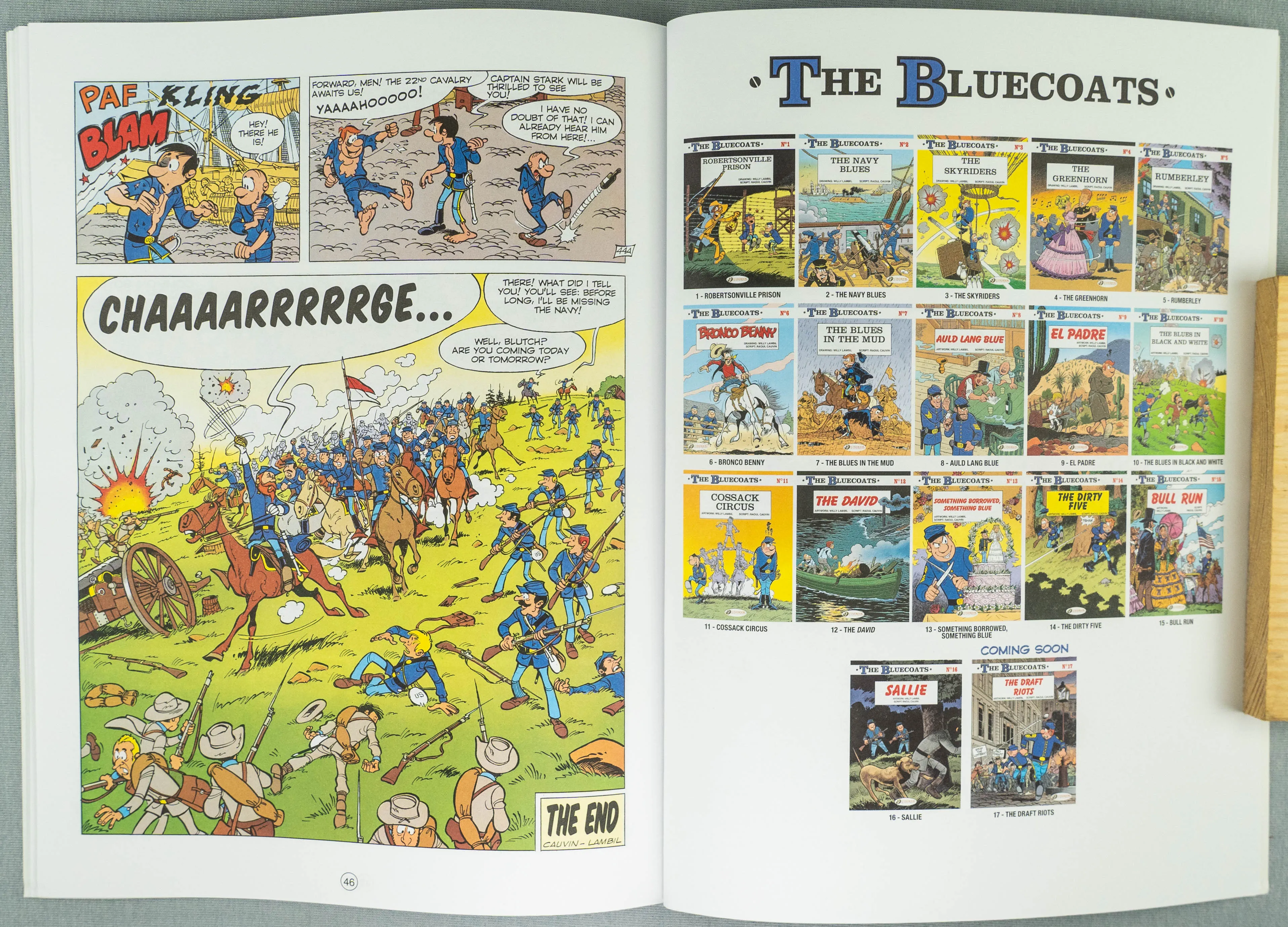 The Bluecoats Volume 2 - The Navy Blues Cinebook Paperback Comic Book by Lambil / Cauvin