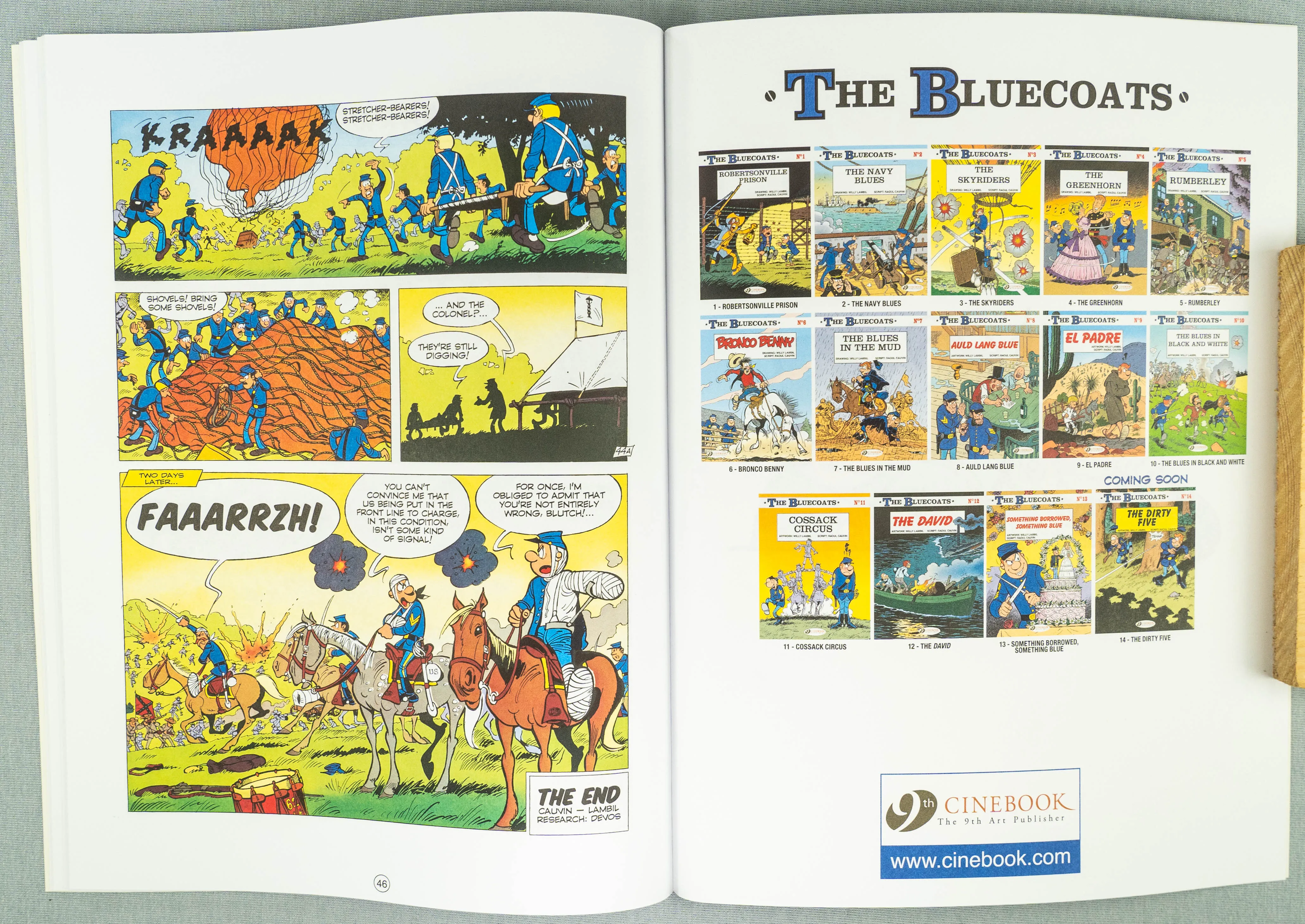 The Bluecoats Volume 3 - The Skyriders Cinebook Paperback Comic Book by Lambil / Cauvin