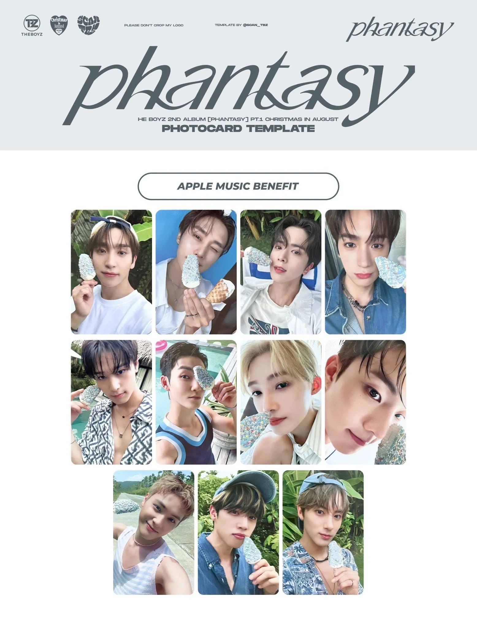 THE BOYZ - [PHANTASY] Pt.1 CHRISTMAS IN AUGUST  (2nd Album)   APPLE MUSIC PHOTOCARD