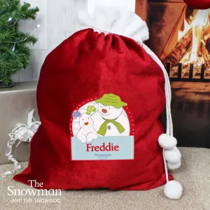 The Snowman & The Snowdog Santa Sack - Personalised