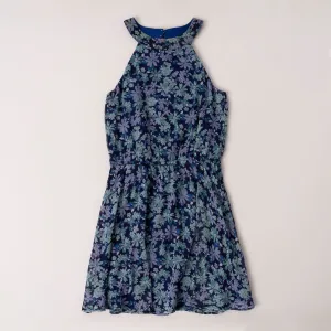 Tonal Floral Halter Dress