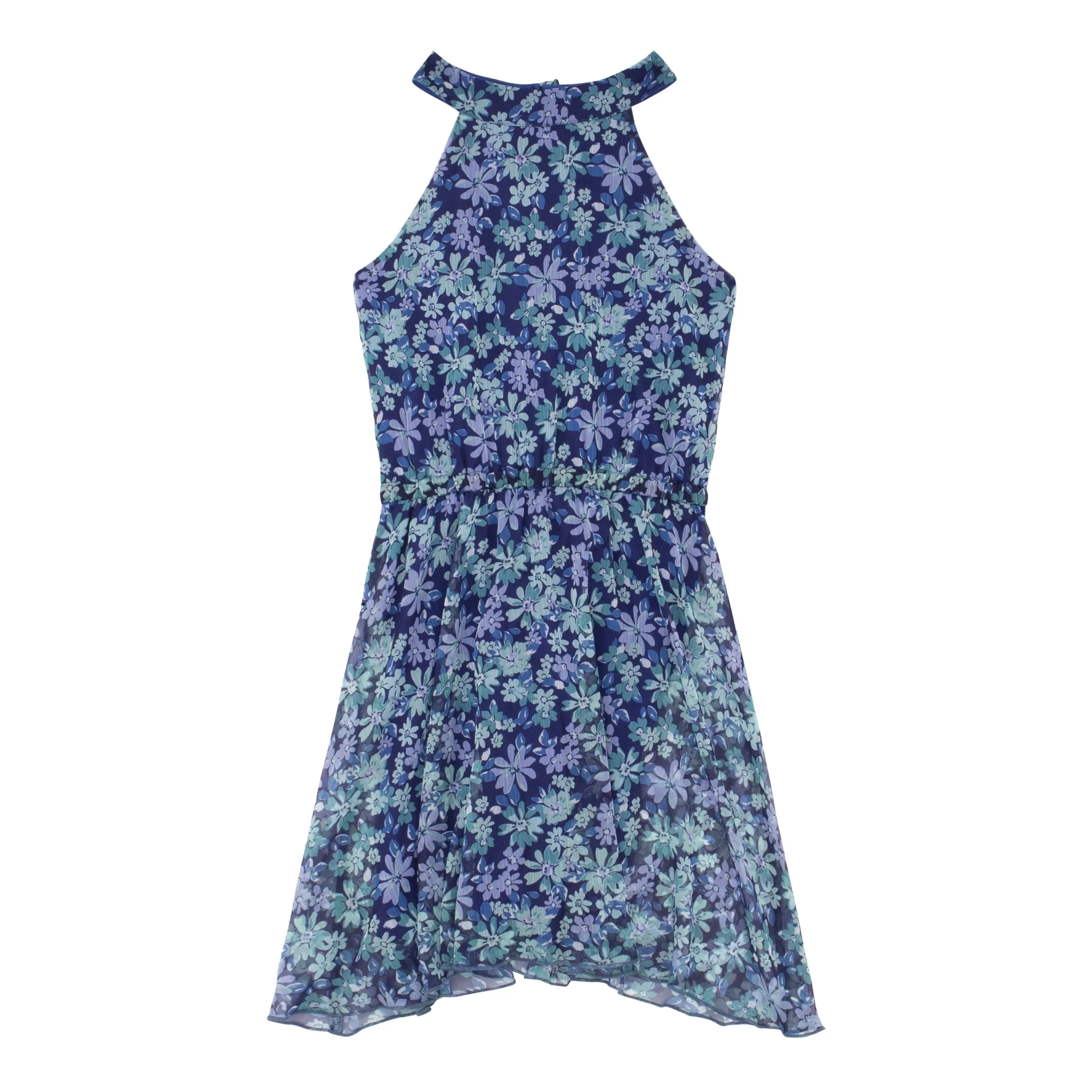 Tonal Floral Halter Dress