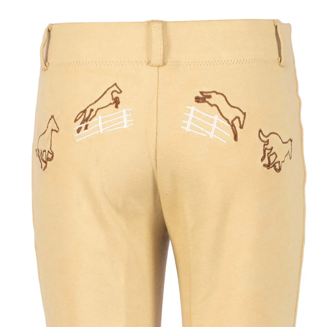 TuffRider Children's Cotton Embroidered Pull-On Jodhpurs