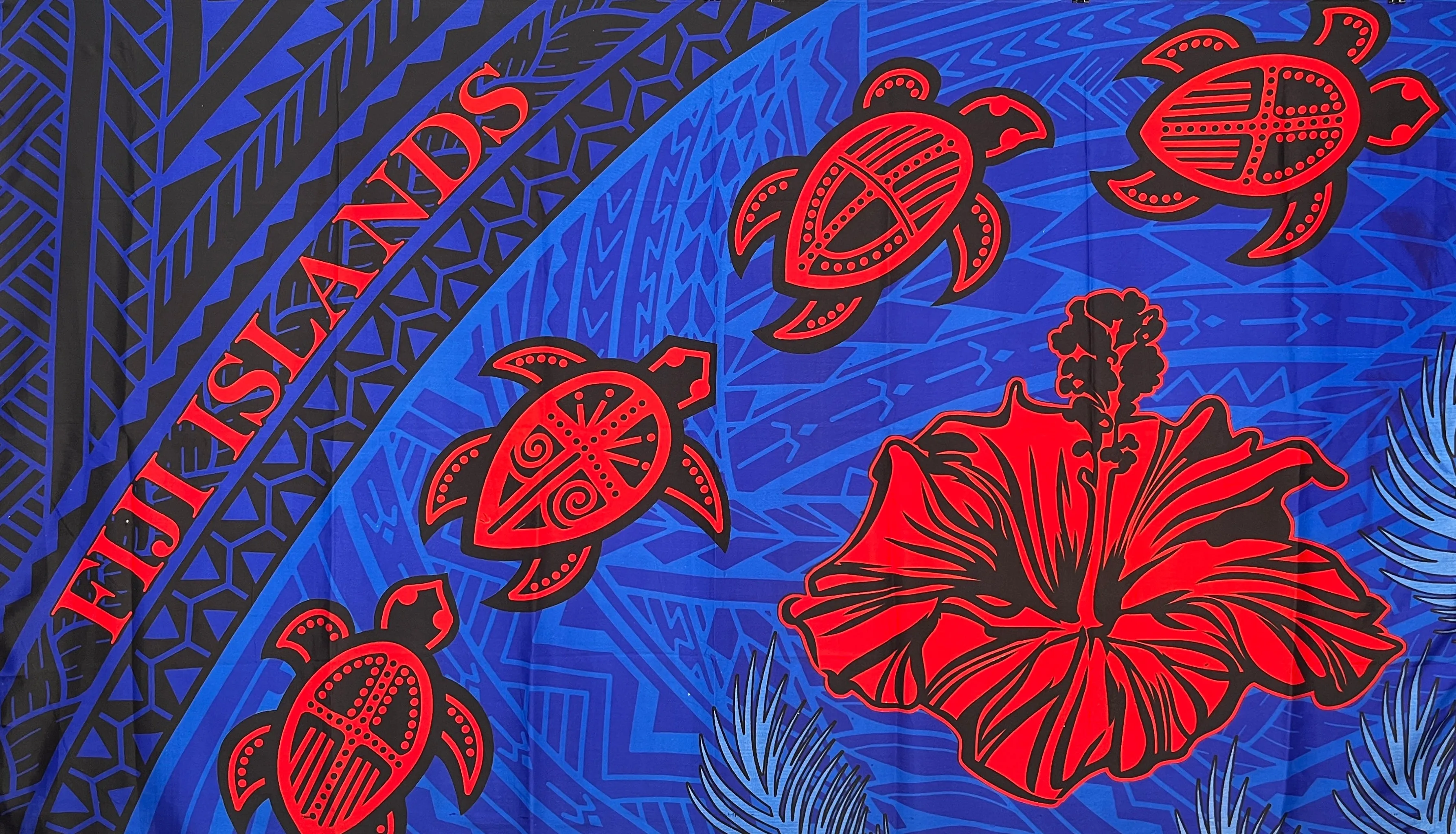 Turtle Hibiscus Fiji Islands Sarong