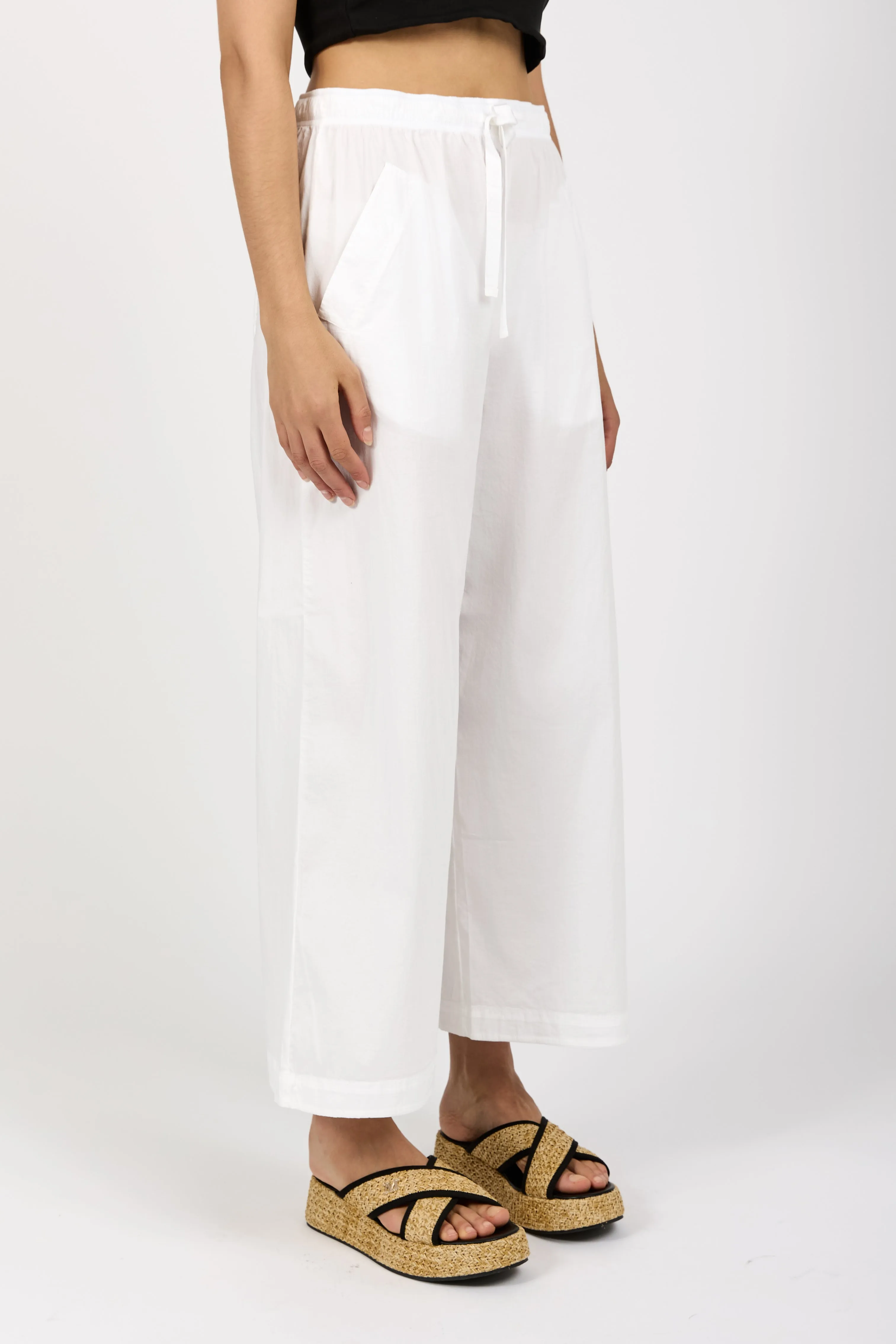 Wide Leg Pant in Optical White